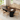 Farmhouse Wooden Oval Dining Table With Fluted Double Pedestal Base